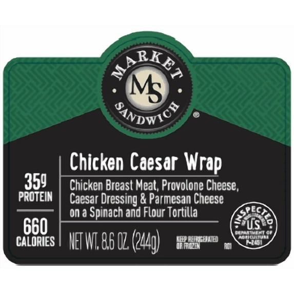 Market Sandwich Chicken Ceasar Wrap 8.6 oz