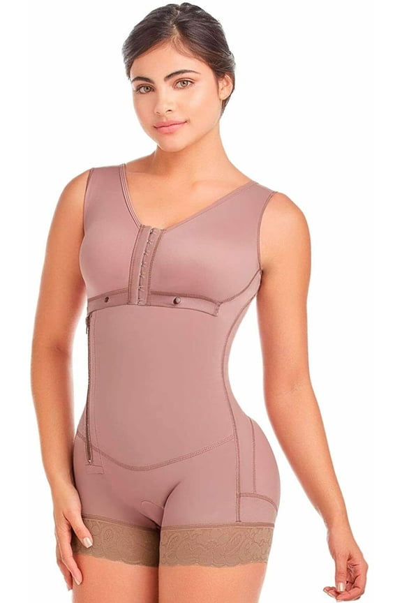 DELI by Fajas- Women's DPrada Colombian Postpartum Girdle Full Body Shaper Cocoa, Medium