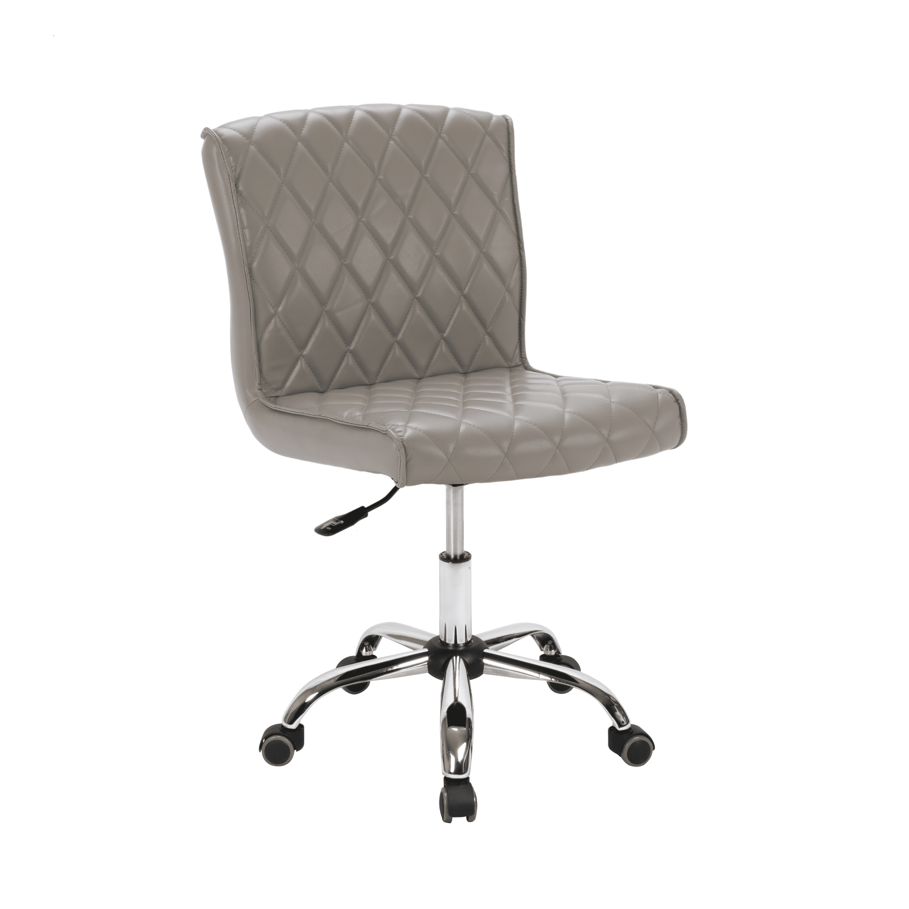 DELIA Desk Chair Armless, 18"-24" Adjustable Height for Home Office, Conference Room, Bar, Waiting Area, Storm Grey