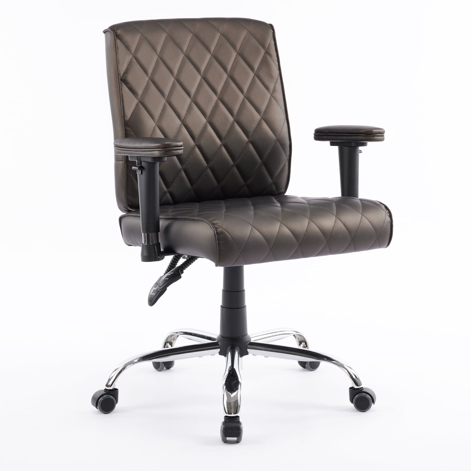 DELIA Stylish Comfortable Office Desk Chair, Customer Rolling Seat, Diamond Stitched, Adjustable Height Perfect for Office, Conference Room, Reception, Waiting Area, Coffee
