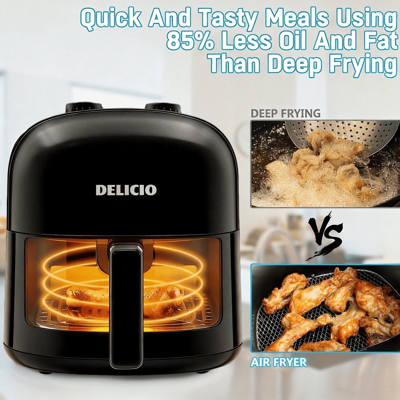 DELICIO Air Fryer 3.5Quart - rated 5 stars from 2 reviews