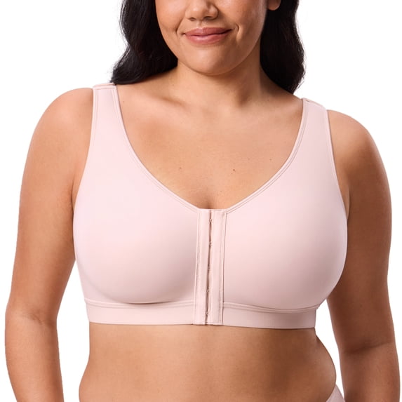 DELIMIRA Inbarely Lift Front Closure Wireless Bras, Full Coverage, Plus Size, Unlined, for Women