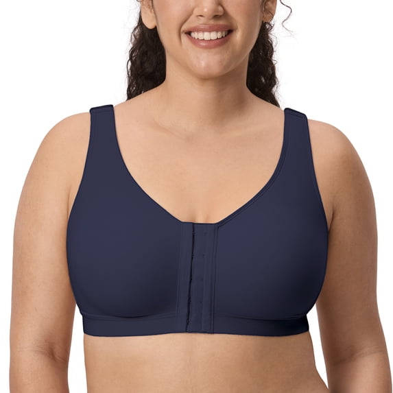 DELIMIRA Inbarely Lift Front Closure Wireless Bras, Full Coverage, Plus Size, Unlined, for Women