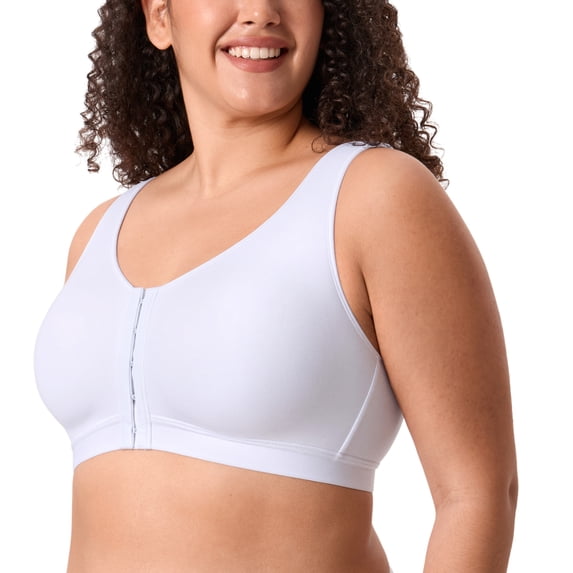 DELIMIRA Inbarely Lift Front Closure Wireless Bras, Full Coverage, Plus Size, Unlined, for Women