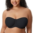 thumbnail image 1 of DELIMIRA Strapless Bras for Women Full Coverage Plus Size Bandeau Underwire Unlined Bra, 1 of 4