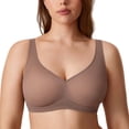 thumbnail image 1 of DELIMIRA Women's Cosnufy Sheer Mesh Bra Wireless Full Coverage Plus Size Unlined Bras, 1 of 4