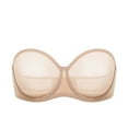 thumbnail image 1 of DELIMIRA Women's Cosnufy Strapless Bra Sheer Mesh Plus Size Unlined Underwire Bras, 1 of 6