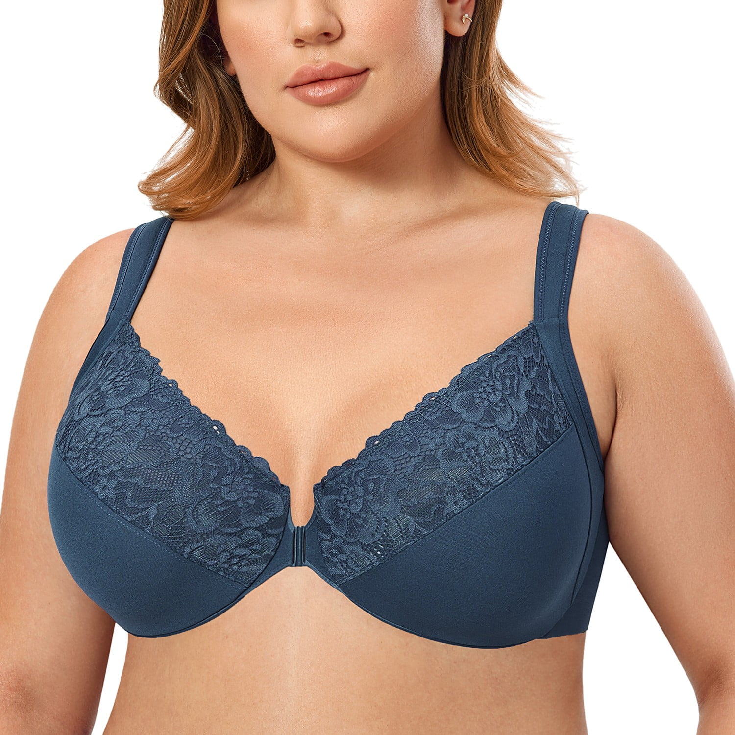 DELIMIRA Women's Plus Size Slightly Padded Lift Up Underwire