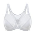 thumbnail image 1 of DELIMIRA Women's Front Closure Bras Posture Full Coverage Plus Size Lace Underwire Unlined Bra, 1 of 4