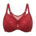 thumbnail image 1 of DELIMIRA Women's Front Closure Bras Posture Full Coverage Plus Size Lace Underwire Unlined Bra, 1 of 5