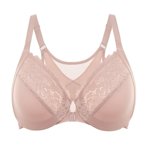 DELIMIRA Women's Front Closure U-Back Design Bras, Lace Full Coverage Underwire Unlined Bra 44a1f2ca 5aa8 4d9c 92d1 9b6eeced76f0.a512fc9a4bc5c39ecbb3ae7460bc42ba