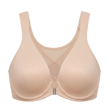 DELIMIRA Women's Front Closure Bras Posture Full Coverage Plus Size Underwire Unlined Seamless Bra