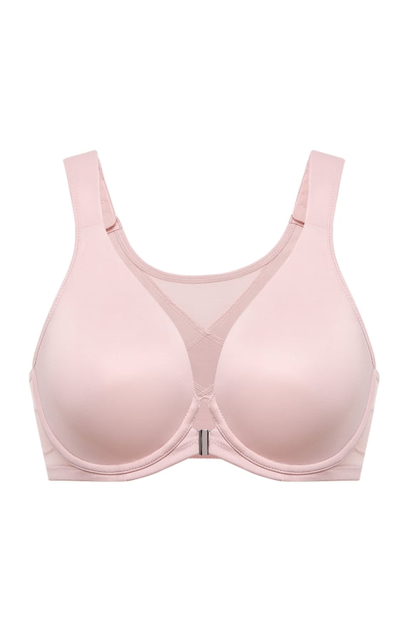 Women's Front Closure Bras Posture Full Coverage Plus Size Underwire Unlined Seamless Bra