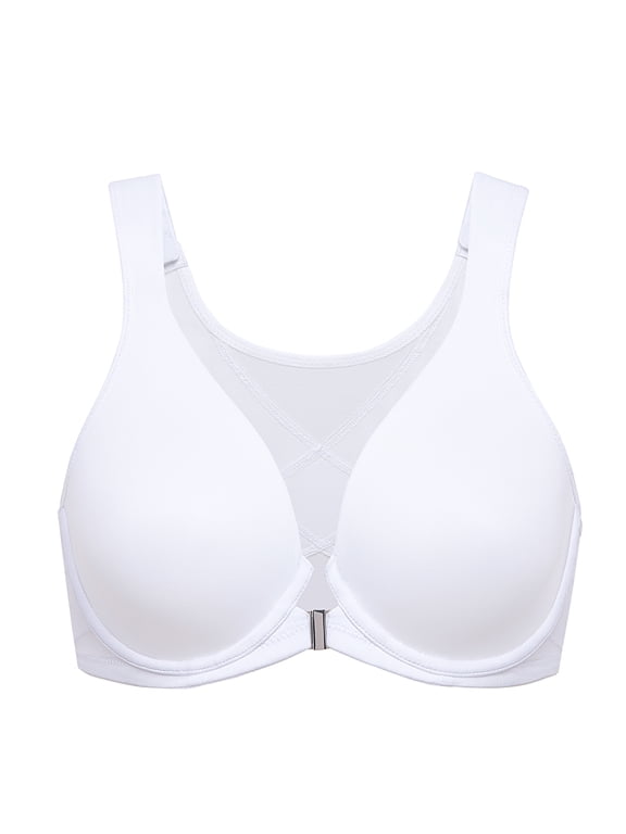Women's Front Closure Bras Posture Full Coverage Plus Size Underwire Unlined Seamless Bra