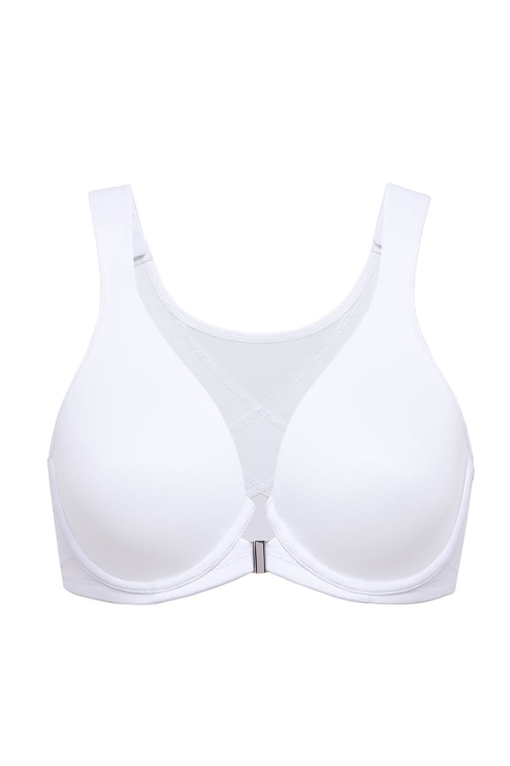Women's Front Closure Bras Posture Full Coverage Plus Size Underwire Unlined Seamless Bra