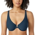 thumbnail image 1 of DELIMIRA Women's Front Closure Bras Seamless Plus Size Plunge Underwire Unlined Comfortable Bra, 1 of 6