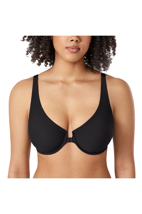 Women's Front Closure Bras Seamless Plus Size Plunge Underwire Unlined Comfortable Bra