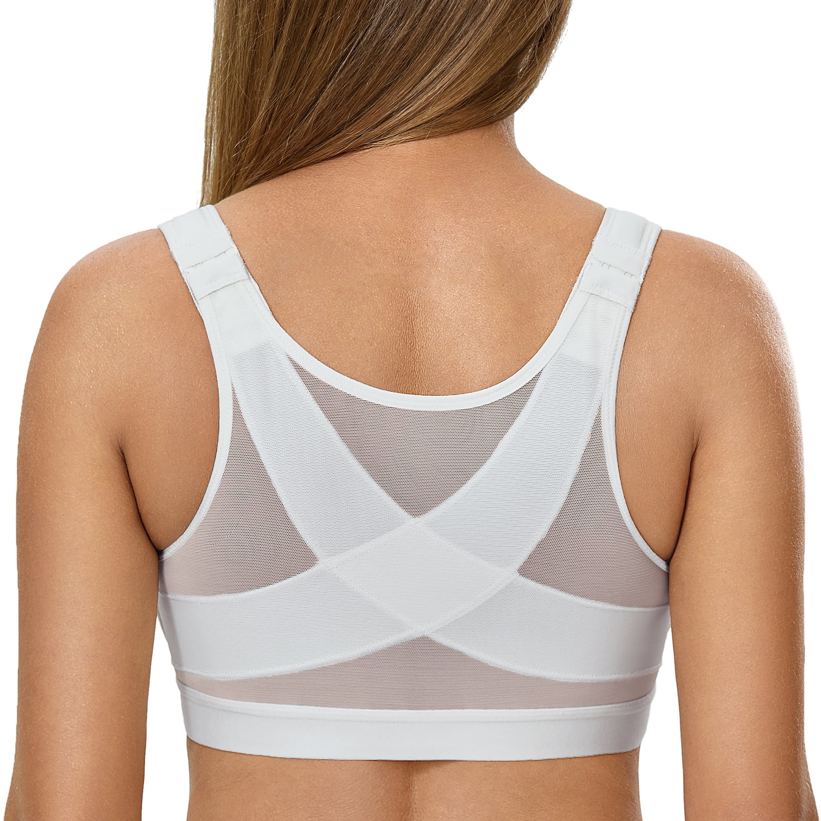 DELIMIRA Women's Front Closure Posture Wireless Back Support Full