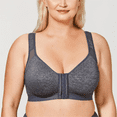 thumbnail image 1 of DELIMIRA Women's Front Closure Posture Wireless Back Support Full Coverage Bra Plus Size, 1 of 8