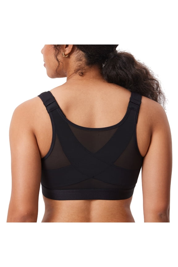 Women's Front Closure Posture Wireless Full Coverage Bra Plus Size