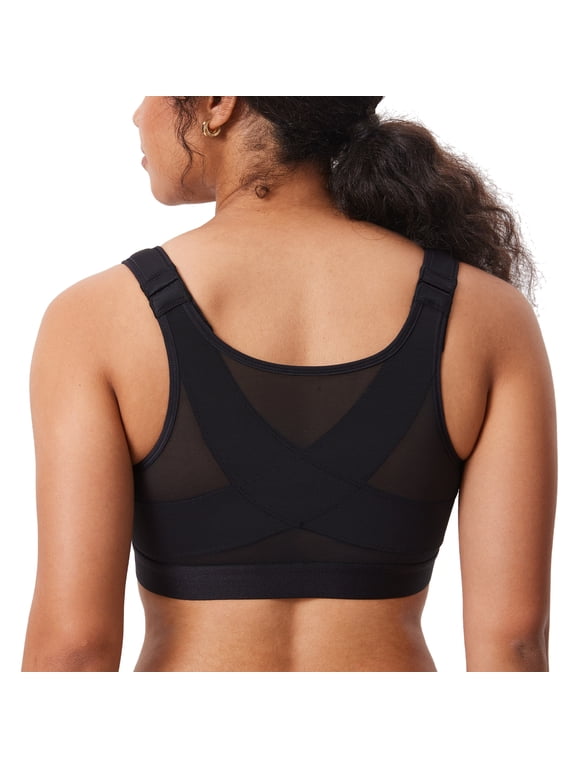 Women's Front Closure Posture Wireless Full Coverage Bra Plus Size