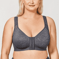 thumbnail image 1 of DELIMIRA Women's Front Closure Posture Wireless Back Support Full Coverage Bra Plus Size, 1 of 8