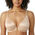 thumbnail image 1 of DELIMIRA Women's Front Closure Racerback Bra Seamless Plunge Underwire Unlined Bras, 1 of 7