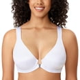 thumbnail image 1 of DELIMIRA Women's Front Closure Racerback Bra Seamless Plunge Underwire Unlined Bras, 1 of 6
