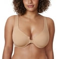 thumbnail image 1 of DELIMIRA Women's Front Closure Racerback Bras Plus Size Underwire Unlined Full Coverage Bras, 1 of 3