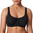 thumbnail image 1 of DELIMIRA Women's Full Coverage Bra Plus Size Supportive Outside Underwire Unlined Bras, 1 of 4