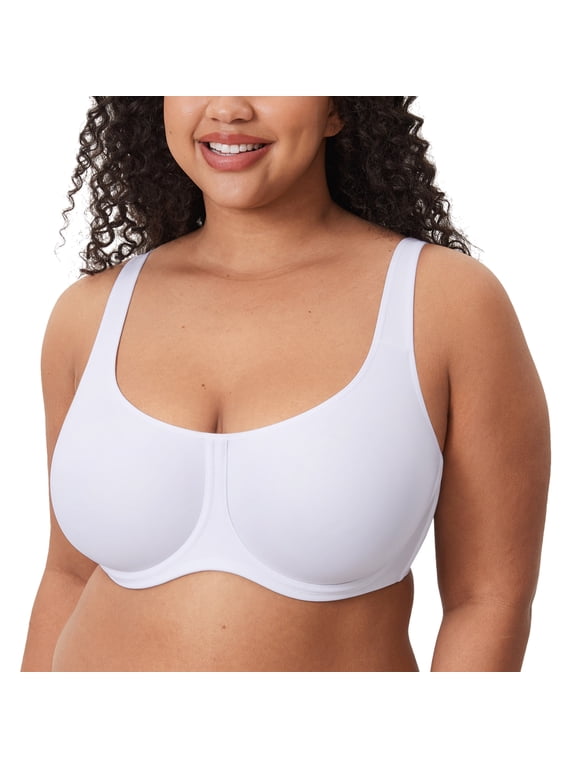 Women's Confishape Full Coverage Bras Underwire Unlined T-shirt Bra
