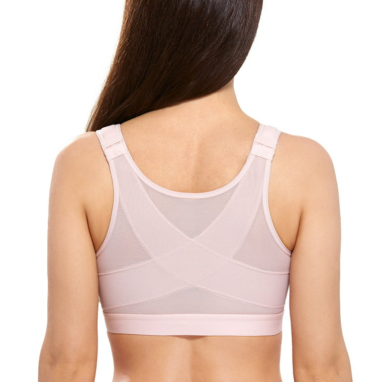 Exclare Women's Front Closure Full Coverage Wirefree Posture Back