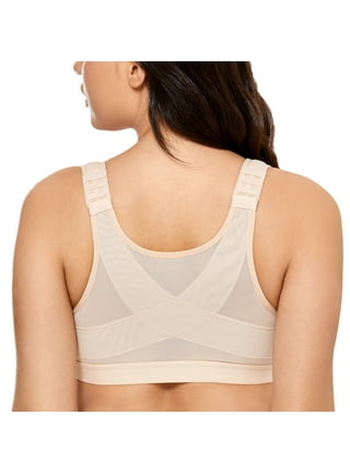 Lace Sports Bras for Women 5/8 Cup Wirefree Support Brassiere Underwear 70B/75B/80B/85B/90B,Pack  of 2 
