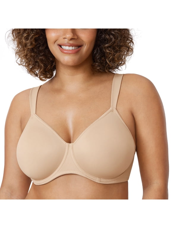 Women's Minimizer Plus Size Bras Underwire Unlined