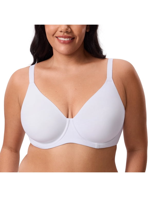 Women's Inbarely Lift Full Coverage Bras Plus Size Unlined T shirt Underwire Seamless Bra