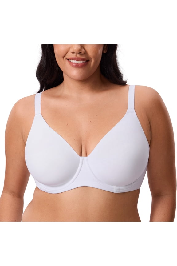 Women's Inbarely Lift Full Coverage Bras Plus Size Unlined T shirt Underwire Seamless Bra