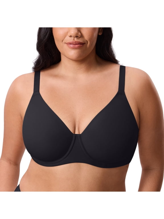 Women's Inbarely Lift Full Coverage Bras Plus Size Unlined T shirt Underwire Seamless Bra