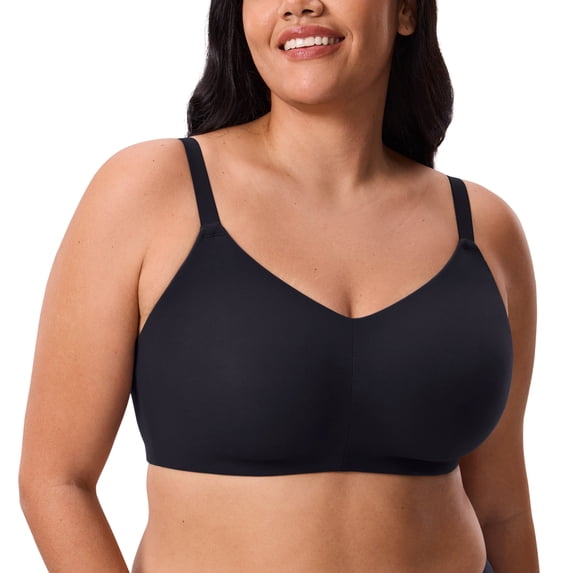DELIMIRA Inbarely Lift Wireless Full Coverage Bras, Unlined, Plus Size, Seamless, Everyday Bralette, for Women