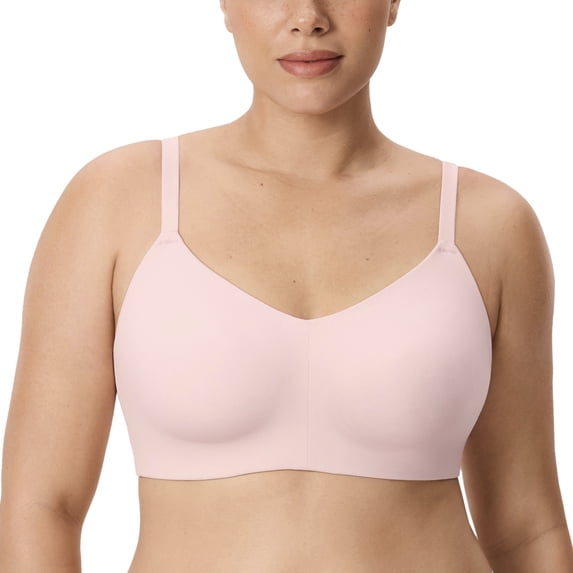DELIMIRA Inbarely Lift Wireless Full Coverage Bras, Unlined, Plus Size, Seamless, Everyday Bralette, for Women