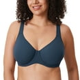 thumbnail image 1 of DELIMIRA Women's Inbarely Plus Full Coverage Bra Plus Size Underwire Unlined Seamless Bras, 1 of 6