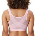 thumbnail image 1 of DELIMIRA Women's Natrelax Front Closure Bras Posture Lightly Padded Plus Size Wireless Full Coverage Bra, 1 of 2