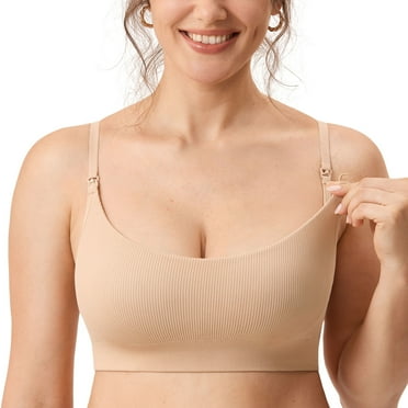 DELIMIRA Women's Nursing Bras Seamless Bralettes Wireless Maternity Breastfeeding Bra