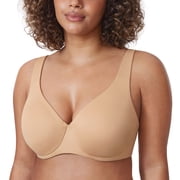 DELIMIRA Minimizer Bras for Women Full Coverage Plus Size Underwire Unlined Seamless Bra