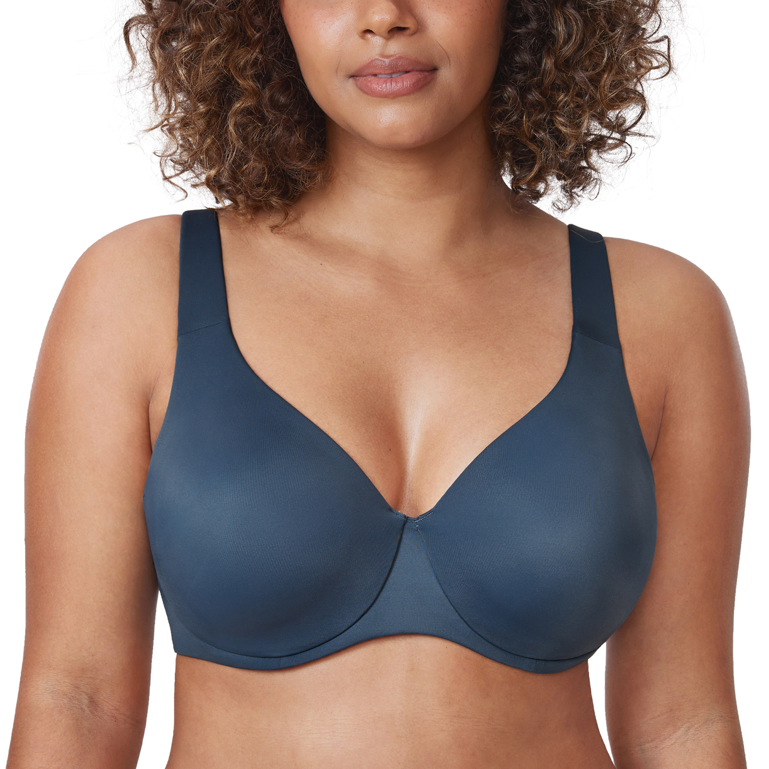DELIMIRA Minimizer Bras for Women Full Coverage Plus Size Underwire Unlined Seamless Bra