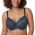 thumbnail image 1 of DELIMIRA Women's Plus Size Full Coverage Lace Underwire Unlined Bra Up to J, 1 of 4