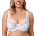 thumbnail image 1 of DELIMIRA Women's Plus Size Full Coverage Underwire Unlined Minimizer Lace Bra, 1 of 2