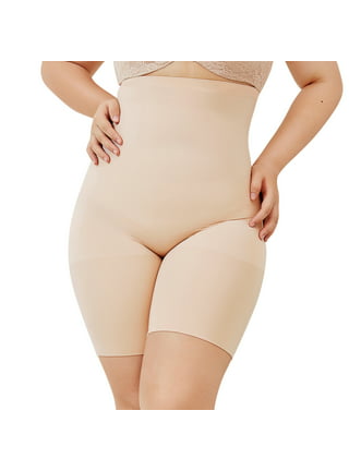 KROYWEN Fashion Women's High Waisted Seamless Firm Triple Control Butt  Lifter Bodysuit Body Shaper Shorts Plus Size Thigh Slimmer Tummy Control