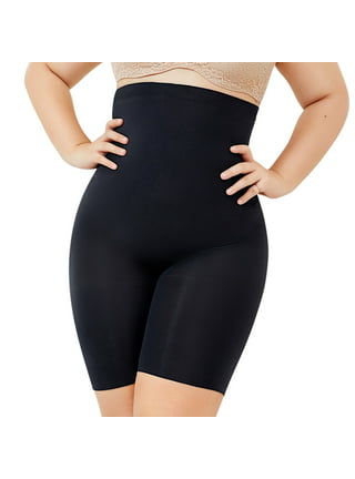 DELIMIRA Women's Shapewear Shorts Tummy Control Plus Size High Waisted  Panties High Compression Thigh Slimmer