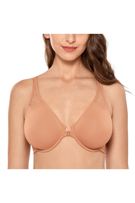 Women's Racerback Front Closure Plus Size Seamless Comfort Underwire Bra