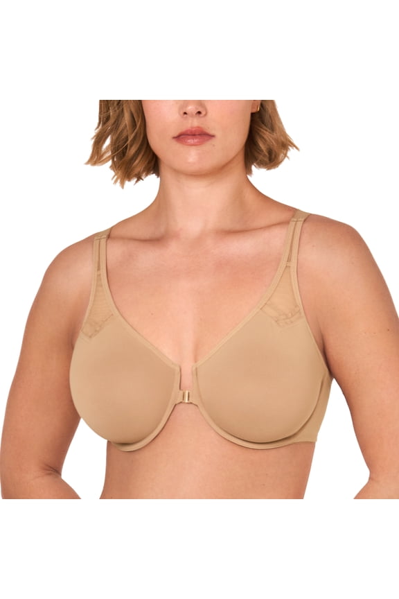 Women's Front Closure Racerback Bras Plus Size Full Coverage Underwire Unlined Bra